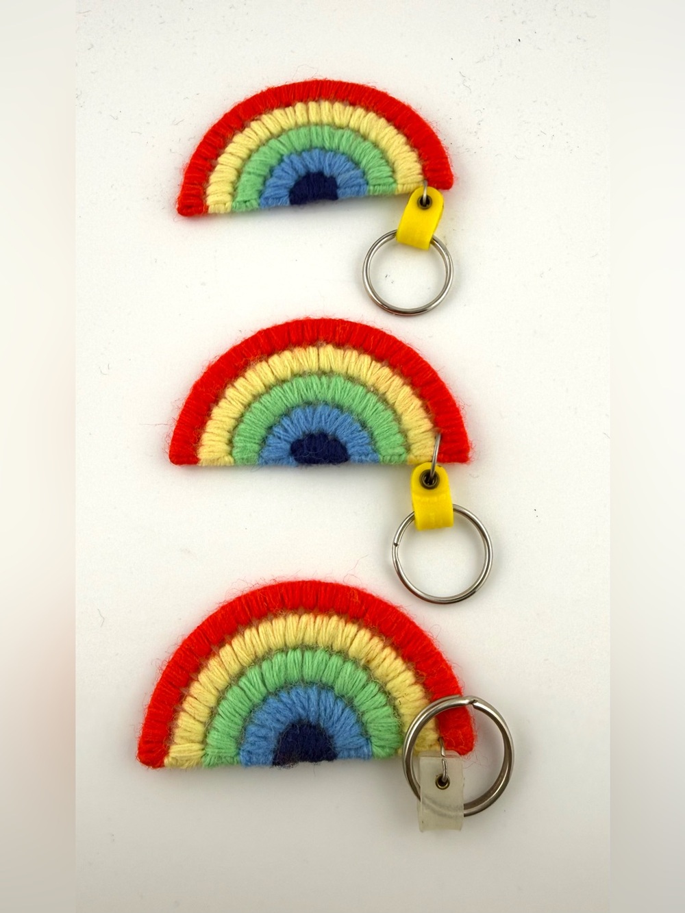 3 Handmade Rainbow Keychains - Picture 2 of 3